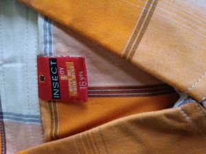 Orange and white check shirt for boys