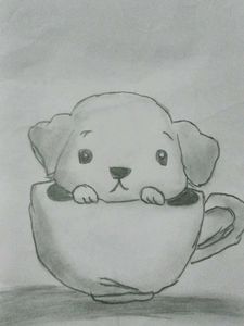 Cute Cat Pencil Sketch