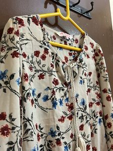 Floral Print Long Sleeve Blouse