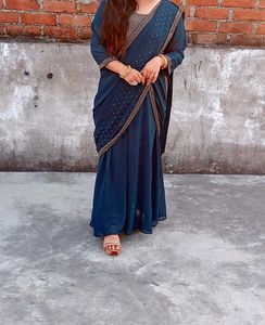 Elegant Blue Saree