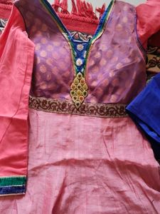 Pink Embroidered Anarkali Suit