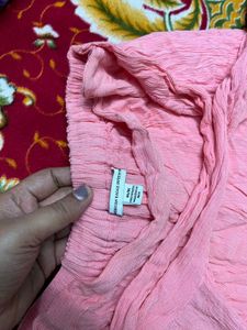 Pink Crinkled Wrap Skirt+pant - Size XS
