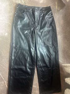 H&M Black Faux Leather Pants