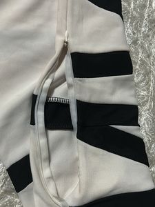 White &amp; Black Bandage Dress
