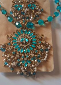 Teal Beaded Jewelry Set