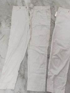 White Casual Pants
