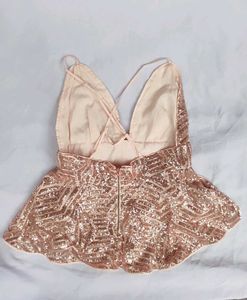 Sequin Peplum Top