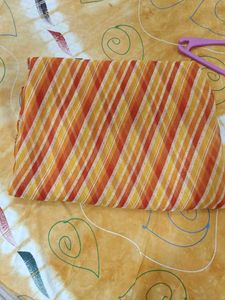 Orange &amp; Yellow Striped Saree