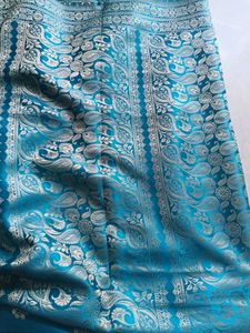 royal looking high quality Teal Banarasi Style Sar