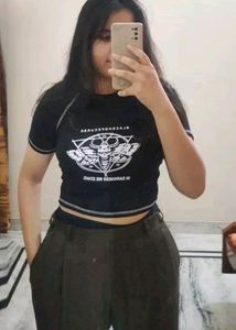 Girls Stylish Crop T Shirt