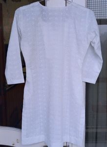 Stitched Chikankari White Salwar Suit Set