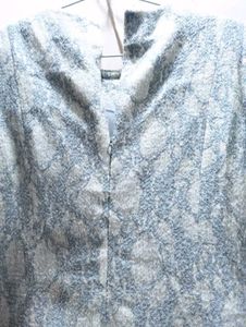 Elegant Lace Pattern Winter Frock