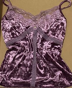 y2k lace trim top