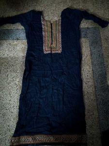 Elegant Navy Blue Kurta with Pant