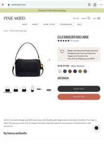 Pixie Mood Black Handbag