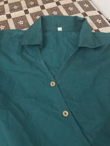 Green Embroidered Tunic Top