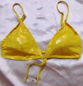 Yellow Shimmer Bikini bra