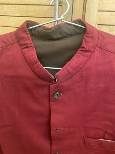 Men’s Nehru Jacket, Maroon, Chest 42
