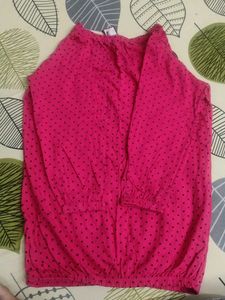 Cute Pink Polka Dot Top