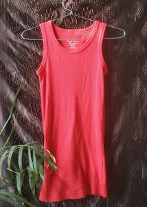 Red Long Tank Top
