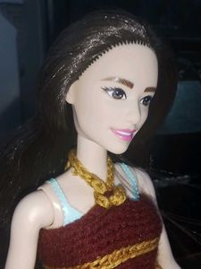Brand New Beach ⛱️ Barbie Wearing Maroon Crochet