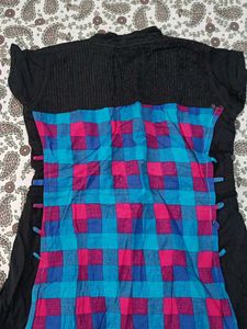 Boho Plaid Beaded Tunic