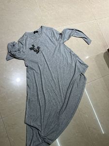 Gray Long Sleeve Top