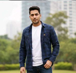 Blue Plaid Flannel Shirt