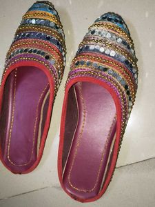 Embroidered Ethnic Flats