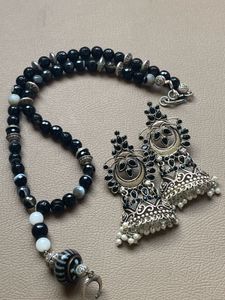 Handmade Agata Necklace&amp; Earring