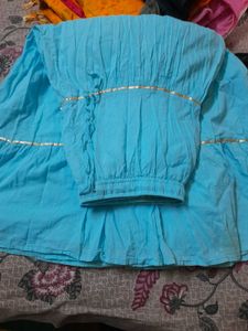 Blue Tiered Skirt