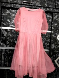 Pink layered dress