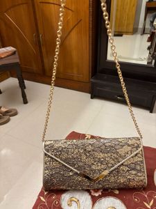 golden clutch with chain