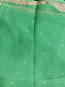 Green Colour Embroidery Suit With Dupatta