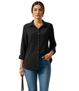Classic Black Button-Down Shirt