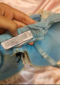 Lace Bra - Blue Floral