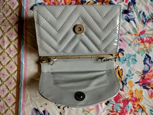 Chic Grey Clutch with Chain