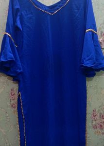 Navy Blue, Golden Colour Park Kurti Pant