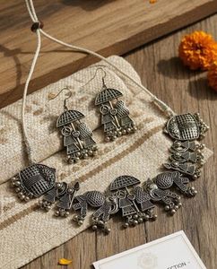 Oxidised Necklace & Earring Set