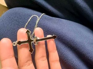 Cross Dangle Chain Earrings