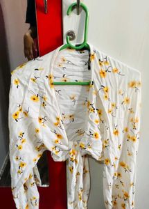 Floral Crop Top &amp; Skirt set