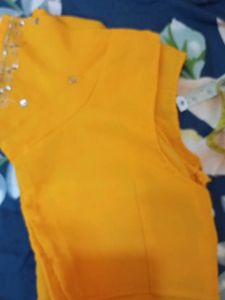 Chic Embellished Yellow Blouse