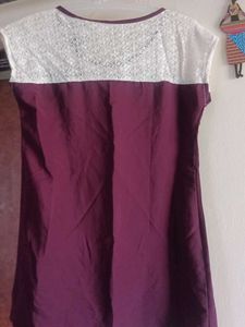 Burgundy &amp; Lace Sleeveless Top