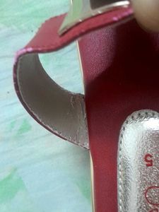 Red Flats Open Toe