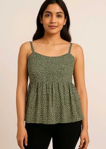 Strappy Padded Peplum Top
