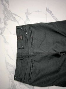 Men's Gray Slim Fit Trousers