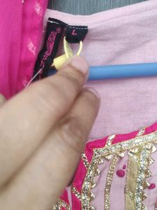 Pink Embroidered Kurta &amp; Dupatta Never Used