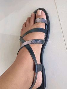 Mochi Black Strappy Sandals