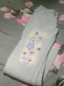 Cute Floral Jeans