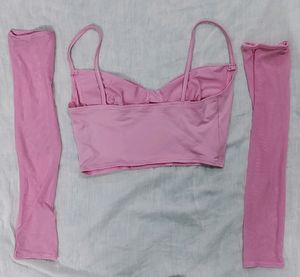 Urbanic 3 Piece Pink Bustier Top